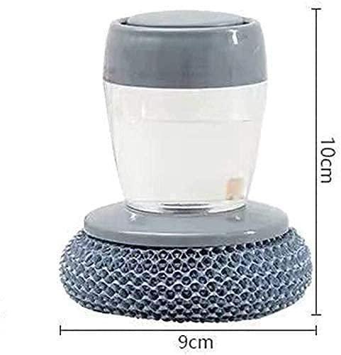 Kitchen Soap Dispensing Palm Brush (Pack of 2). Intense Dish Cleaner.