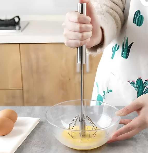 Manual Kitchen Rotating High Speed Hand Whisk Mixer